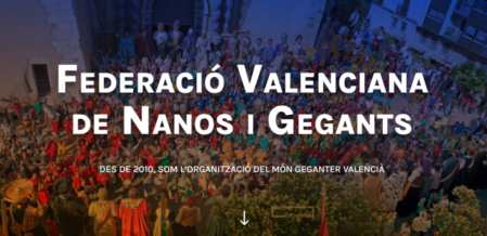 El web de la Federació Valenciana de Nanos i Gegants es consolida després d’un any de la seua creació