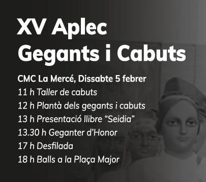 S’ajorna el XV Aplec de Gegants i Cabuts al 2 d’abril